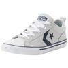 Sneaker CONVERSE "PRO BLAZE STRAP LEATHER", Gr. 38,5, barely grau, navy, weiß, Leder, sportlich, Schuhe