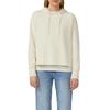Hoodie S.OLIVER, Damen, Gr. 42, beige (ecru), Sweatware, Obermaterial: 47% Modal, 41% Polyester, 12% Elasthan, unifarben, casual, regular fit Po-bedeckend, ohne Ausschnitt, Langarm Rippbündchen, Sweatshirts, mit Kapuze