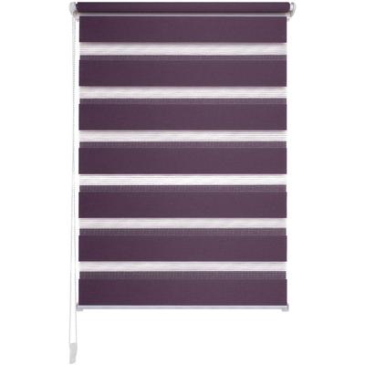 Doppelrollo LIEDECO "Klemmfix-Duo-Rollo" Gr. 7, lila (violett), B:120cm H:160cm, Polyester, Rollos, 1 Stück Image