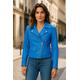 Infinity Leather Womens Blue Classic Brando Biker Jacket - Soweto Lamb Leather - Size 22 UK | Infinity Leather Sale | Discount Designer Brands