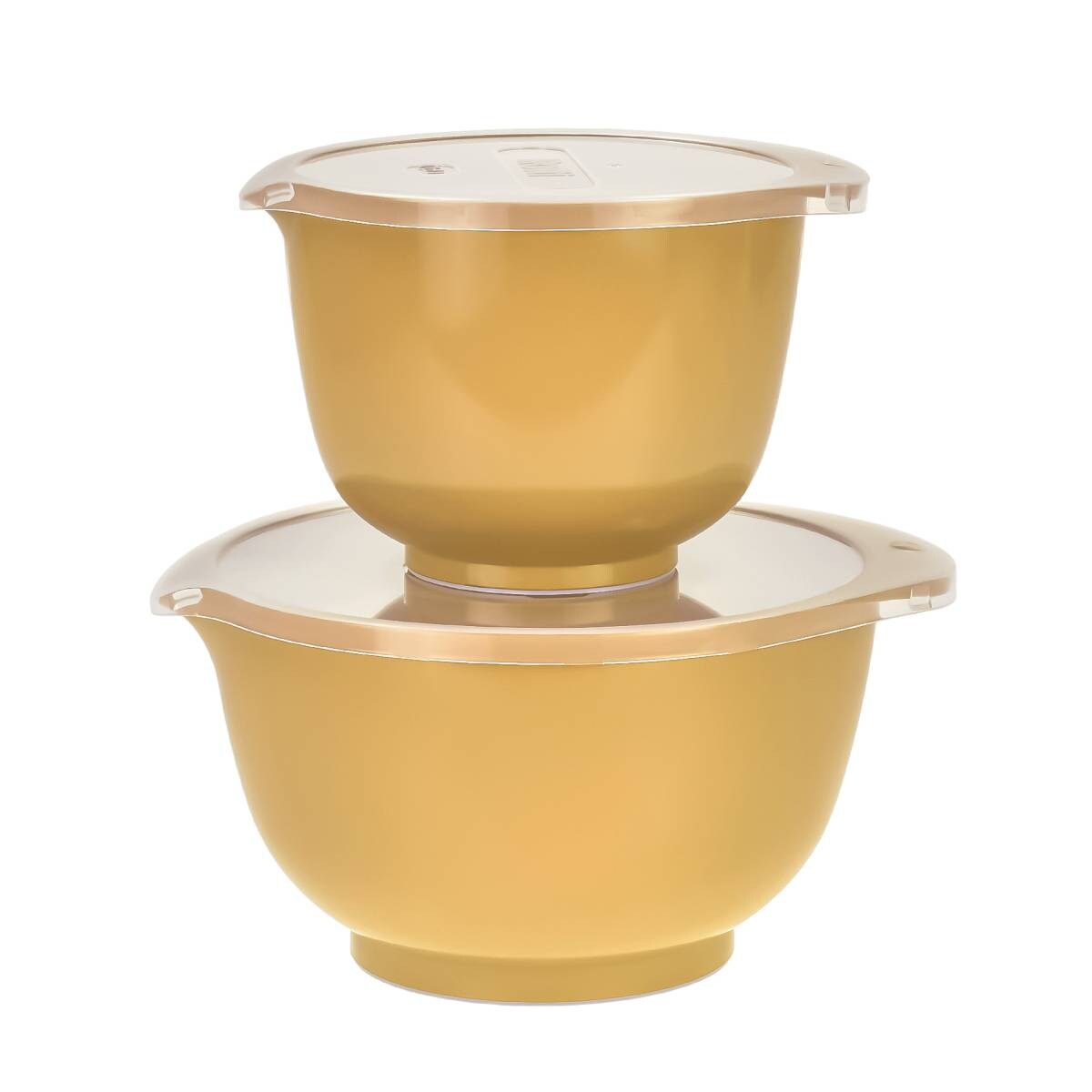 Rosti Rührschüssel Set 2tlg. mit Deckel "Margrethe" gelb (curry) 1,5+3,0L Image