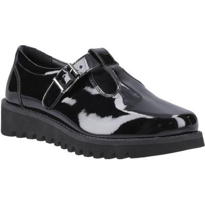 Hush Puppies Florrie T-Bar Mädchenschuhe Aus Schwarzem Leder Image