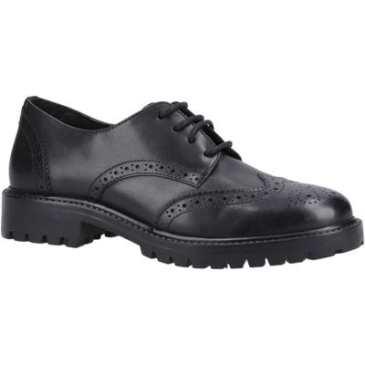 Hush Puppies Athena Senioren Leder Mädchen schwarze Brogues Image