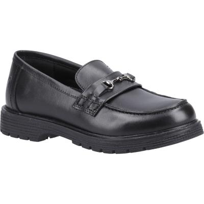 Hush Puppies Lydia Senior Mädchenschwarze Slipper Aus Leder Image