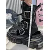 Gothic Sandalen Stiefeletten Lace-Up Square Metall Kappe Höhe Zunehmende Einfarbig Punk Rock Neuheit Sexy Concise Frauen Schuhe neue