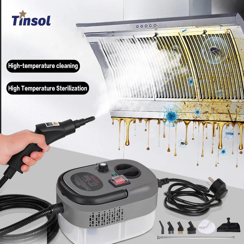 TINSOL Hand-Hochtemperatur-Dampfreiniger 2500 W, Klimaanlage, Dunstabzugshaube, Auto-Dampfreiniger, Bodenreinigung usw. Image