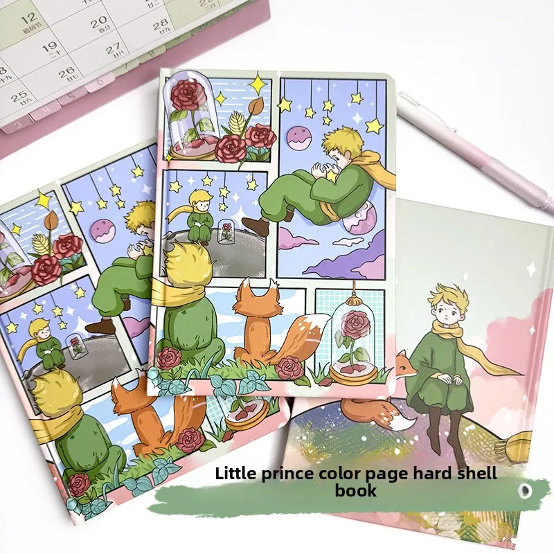 Neues Notizbuch „Rose Little Prince“, A5-Farbseite, Mädchenhandbuch, Hardcover, Hardcover-Notizbuch, Tagebuch mit hohem Erscheinungsbild Image