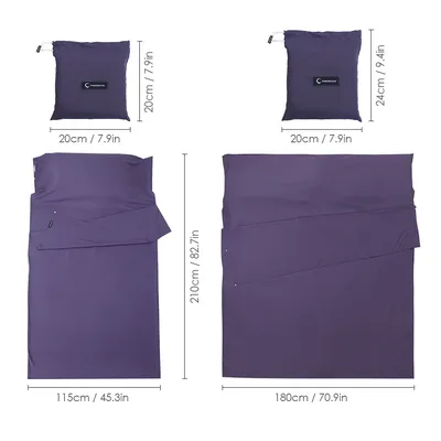 Outdoor Sleeping bag liner for travel Lightweight Sleeping Bag Liner Sleeping Sack Outdoor Camping Hotel Travel Sheet