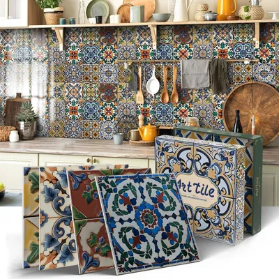 12 /24pcs Mosaic Tile Stickers Crystal PE Backsplash Tile for Kitchen Peel and Stick Self Adhesive Tiles Decal for Kitchen Bath
