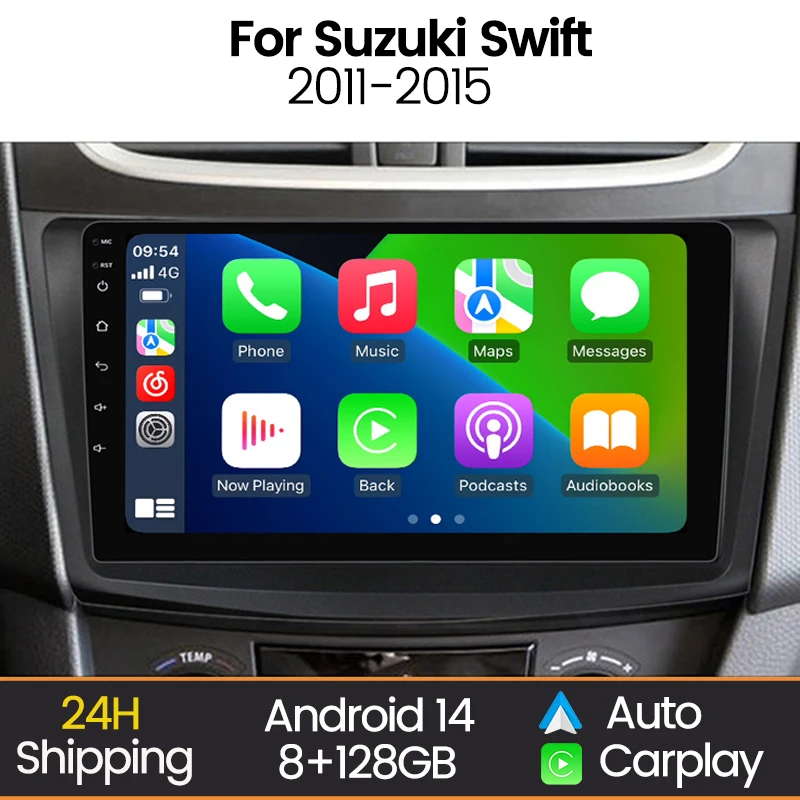 MEKEDE Android Auto Carplay 9'' Auto Radio Bildschirm Für Suzuki SWIFT 2010-2016 Multimedia Player Audio Stereo Kopf einheit Wifi 4G Image