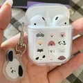 Custodia per auricolari per cuccioli carini per Airpods Pro 2 custodia Bluetooth Wireless per Air Pods 1 2 3 custodia morbida trasparente per auricolari con catena
