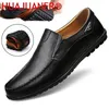Echtes Leder Männer Casual Schuhe Luxus Marke 2025, Herren Loafer Mokassins Atmungsaktive Slip auf Schwarz Driving Schuhe Plus Größe 37-47