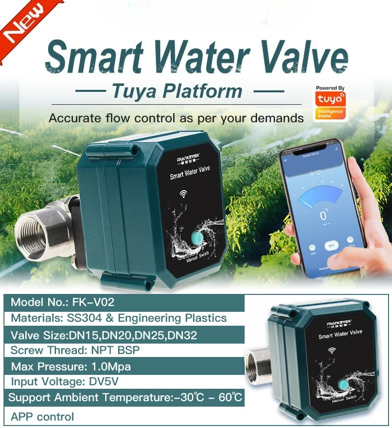 Tuya Zigbee WiFi Wasserventilabsperrung 0 % bis 100 % Controller-Unterstützung Alexa Google Assistant Smart Wireless Control Smart Life Image