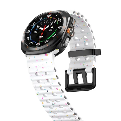 Gepunktetes Muster Ocean Silikonarmband für Samsung Galaxy Watch Ultra 47 mm Original umweltfreundliches Granulatarmband Image