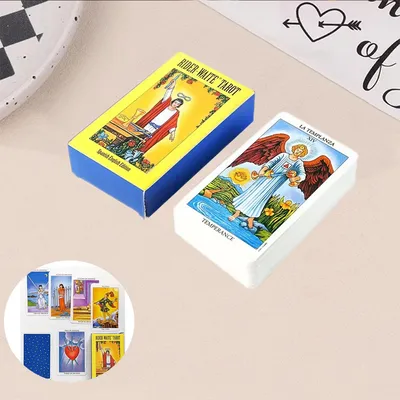 Hot Sale Rider Waite Tarot Card Divination Personal Use Tarot Deck Full English Spanish Version Oracles Deck Girls Board Game