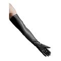 Dents Long Leather Dress Gloves - Ladies/Womens (Size 7.5", Black)