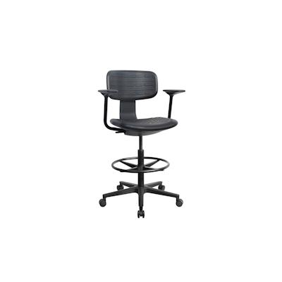 Arbeitsstuhl / Counterstuhl TOP WORK B1 PU Metallgestell schwarz hjh OFFICE Image