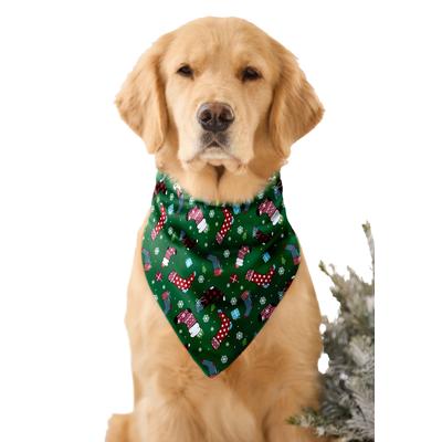 Plus Size Women's Pet Scarf by Dreams & Co. in Emerald Stocking (Size L/XL)