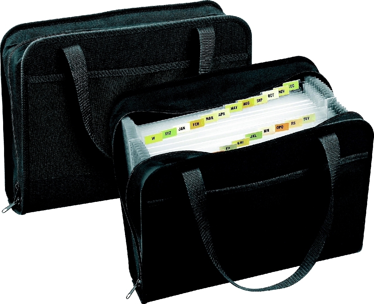 Veloflex Fächertasche mit 24 Registerfächer und Taben schwarz Packung mit 12 Stück Image