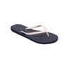 Sandale ROXY "Viva Tone", Gr. 11(42), blau (navy), Obermaterial: 98% Synthetikmaterial, 2% Metall / Futter: 100% Synthetikmaterial / Außensohle: 100% Moosgummi, Schuhe Badeschuh Damenschuh Schlappen Sommerschuh Zehentrenner