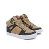 Sneaker DC SHOES "Pure High-Top", Gr. 6(38), grau, tan, orange, Leder-, Nubukleder- und/oder Wildlederobermaterial Mesh-Futter Mit Schaumstoff gepolsterte Zunge und Einstieg für mehr Komfort und Support Wrap Cupsole Konstruktion Abriebfeste...