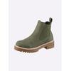Stiefelette HEINE, Damen, Gr. 41, grün (khaki), Synthetik, modisch, Schuhe