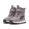 Stiefel PUMA "PUMA Evolve Stiefel Klein Kinder", Kinder, Gr. 21, plum jam shadow gray lila, Obermaterial: Synthetik, Textil; Futter: Textil; Innensohle: Textil; Laufsohle: Gummi, Schuhe