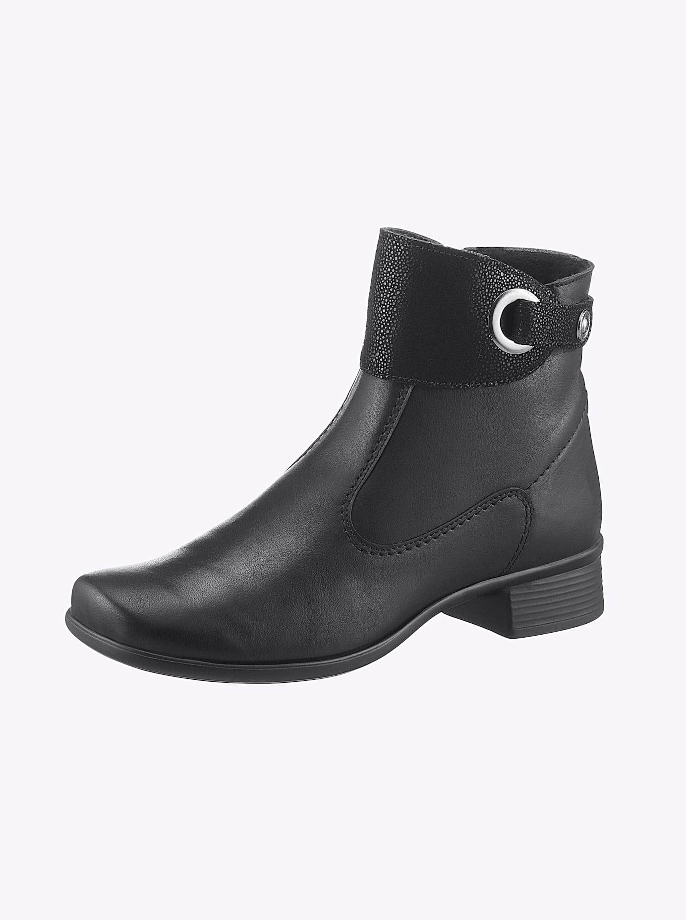 Stiefelette CASUAL LOOKS, Damen, Gr. 38, schwarz, Nubukleder, Rindsleder, Veloursleder, Schuhe Stiefelette