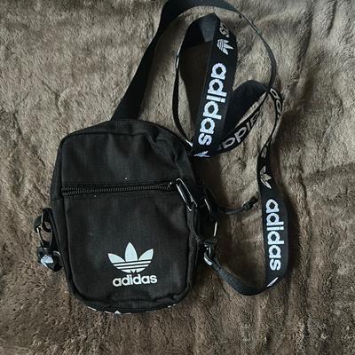 Adidas Bags | Adidas Black Belt Bag With Adjustable Strap And Trefoil Logo | Color: Black | Size: Os