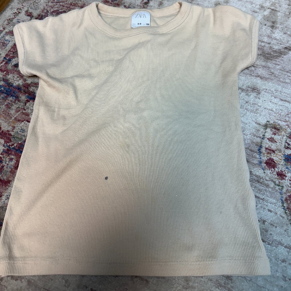 Zara Shirts & Tops | Zara Kids Girls Short Sleeve Light Tan Top Size 8-9 In Good Shape! | Color: Tan | Size: 8-9