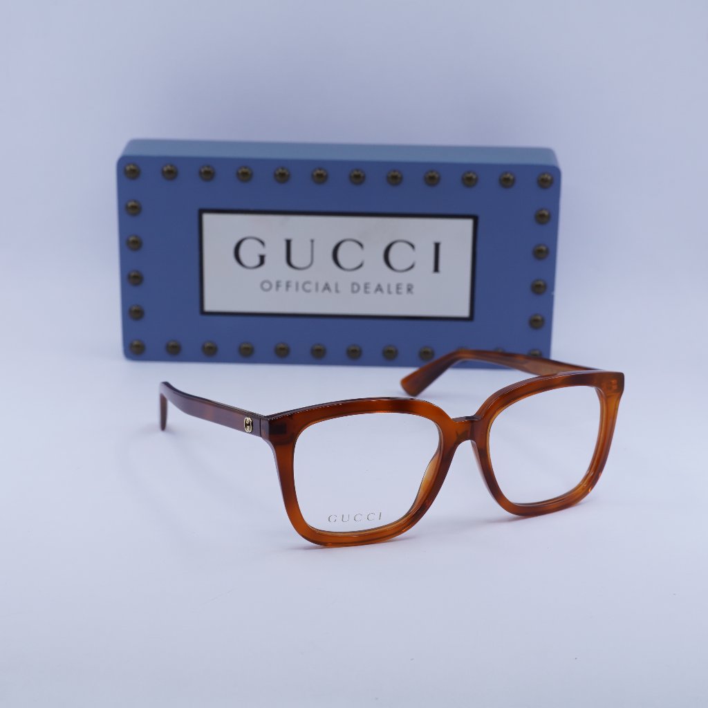 Gucci Accessories | Final Price! Gucci Gg1319o 002 Havana Eyeglasses 53mm | Color: Brown | Size: 53 - 17 - 145