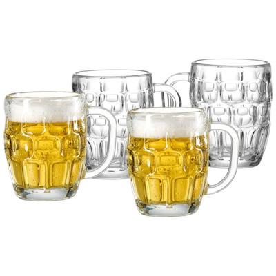 Bierkrug RITZENHOFF & BREKER "Luis", transparent, B:14cm H:12,5cm Ø:9,5cm, Glas, Trinkgefäße, 4er Set, je 500 ml Image