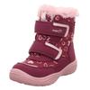 Snowboots SUPERFIT "CRYSTAL WMS: Mittel", Kinder, Gr. 28, bunt (dunkelrot, rosa), Polyester, Leder, casual, Schuhe, Snowboots mit GORE TEX-Membran, Größenschablone zum Download
