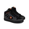 Sneaker DC SHOES "Pure High-Top EV", Kinder, Gr. 5,5(36,5), grau (grau, schwarz, orange), Obermaterial: Leder / Futter: Textil / Außensohle: Gummi, Schuhe