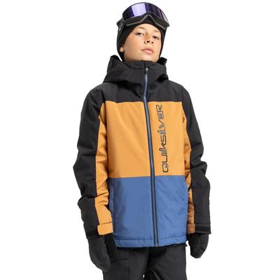 Snowboardjacke QUIKSILVER "Side Hit Block", Kinder, Gr. 12, blau (navy), 100% Polyester, Jacken