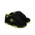 Sneaker DC SHOES "DC Coiler", Gr. 8(40,5), gelb (schwarz, lime), 42.52% Leder, 34.74% Synthetikmaterial, 22.74% Polyester, Schuhe