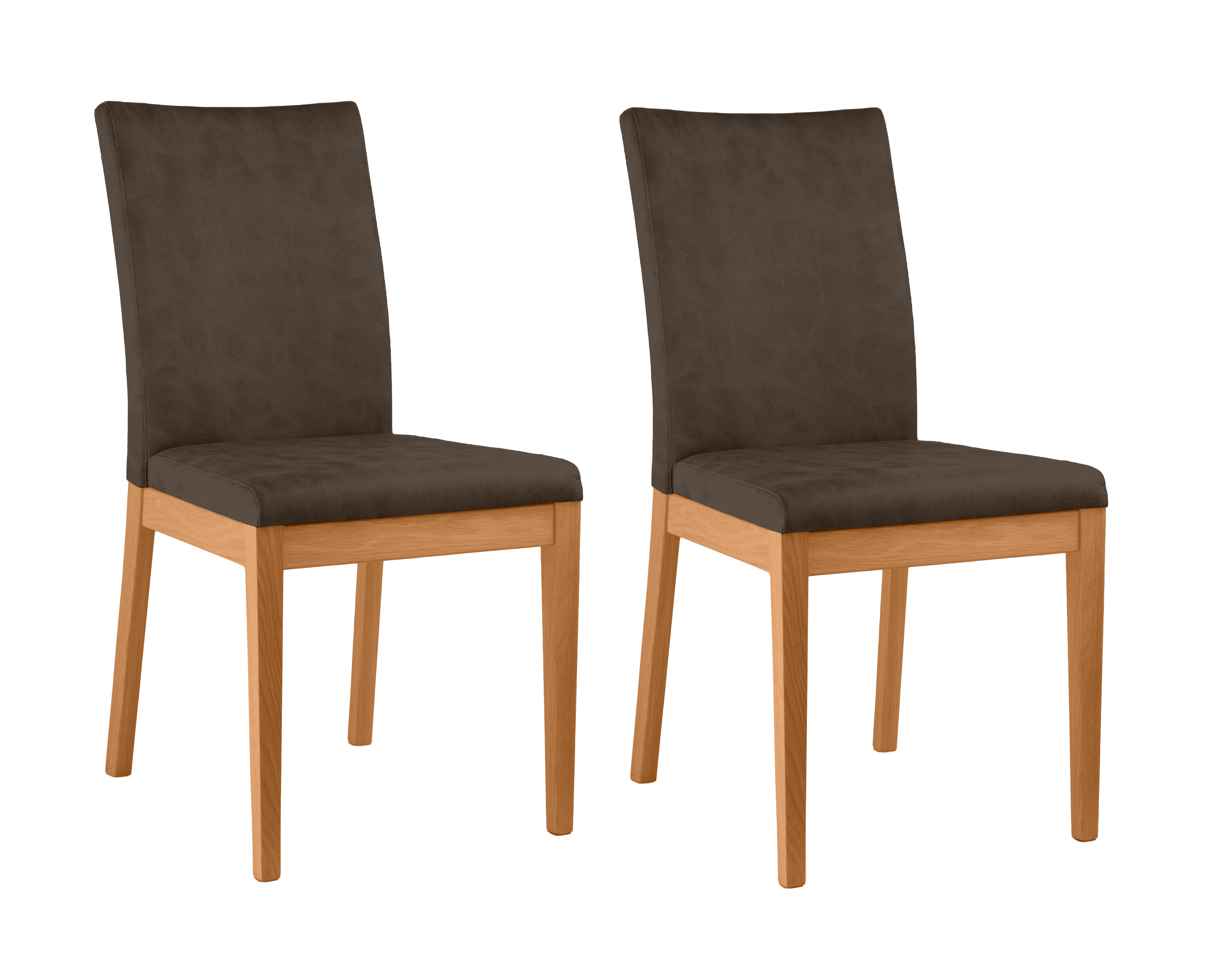 4-Fußstuhl HOME AFFAIRE "Dendres", braun, B:46cm H:94cm T:60cm, Polyester, Stühle, Sitz und Ruecken gepolstert Image