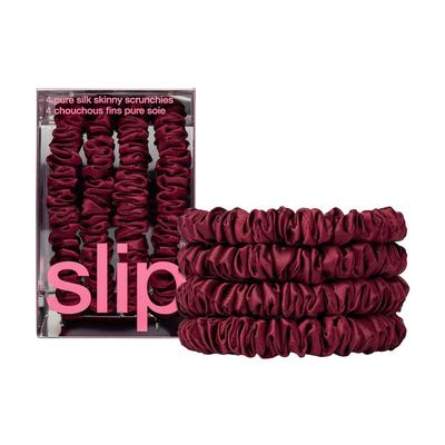 Slip Pure Silk Skinny Scrunchies Haarschmuck Maroon Image