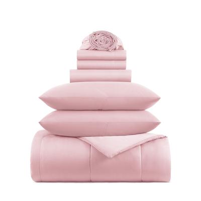 Arkwright Home Family Essentials Bed in Bag 7PC - Full/Queen - Rose (P-BIAB-FQ-RO) 1/EA Sheet Sets