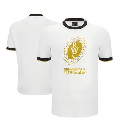 Fan-T-Shirt zur Rugby-Weltmeisterschaft 2025 für Damen – Weiß – Herren Image