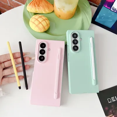 Mit S Pen mit Stiftschlitz Matte PC stoßfeste Handyhülle für Samsung Galaxy Z Fold 7 6 5 4 3 Fold7 für Samsung Z Fold 7 6 Cover