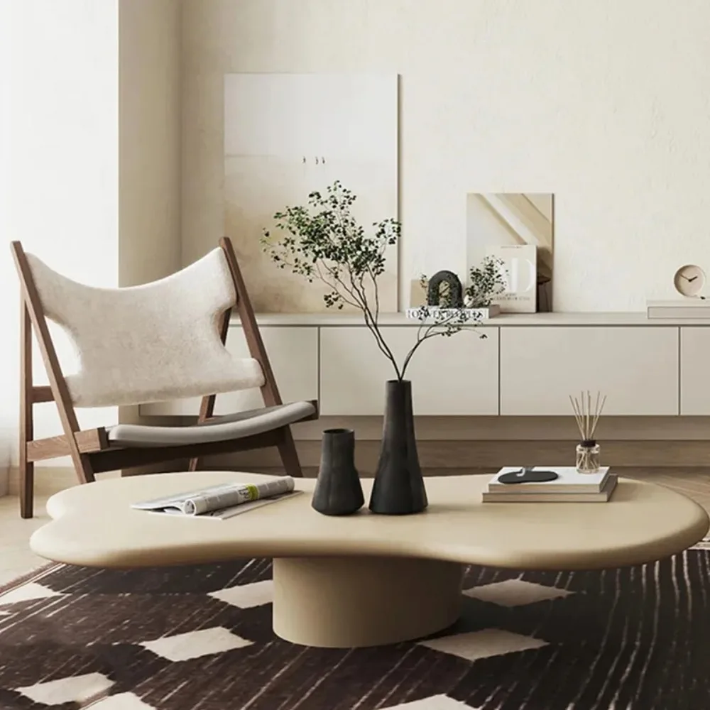 Beliebtes Design, unregelmäßiger kreativer Couchtisch, moderner Wohnzimmer-Teetisch aus Sperrholz