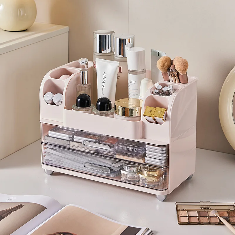 Desktop Kosmetik Schublade Lagerung Box Kommode Große Kapazität Hautpflege Produkt Regal Staub-proof Multifunktionale Kosmetik Box
