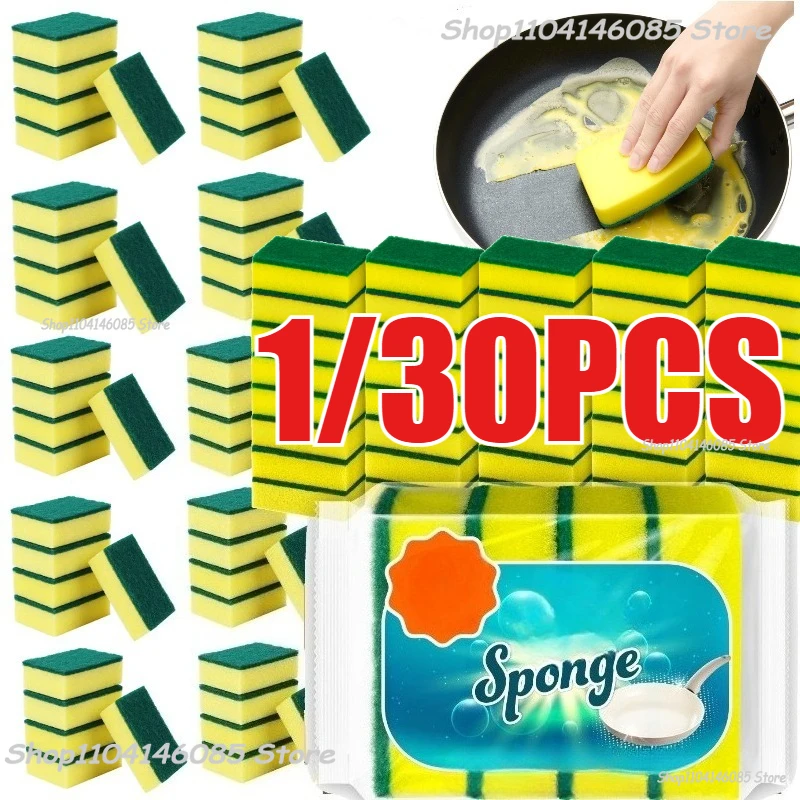 20/30 stücke Geschirr Schwamm Küche Nano Emery Magie Sauber Reiben Topf Rost Brenn Flecken Schwamm Entfernen Kit Reinigung Pinsel schwämme Image