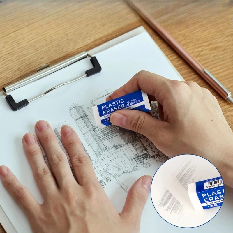 Radiergummi 2B Radiergummi Weiß Student Prüfung Zeichnen mit Radiergummi Schulbedarf Sauberer Radiergummi Image