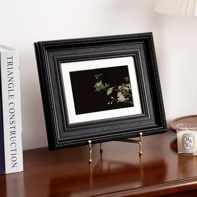 French vintage picture frame high-grade black framed picture frame A4 picture frame wall hanging table home decoration housewarm