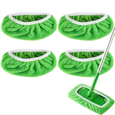 4PCS Mop Pads Refill for Swiffer Sweeper Mop-Dry Sweeping Cloths&Wet Mopping Cloths Washable for Household Cleaning GSY
