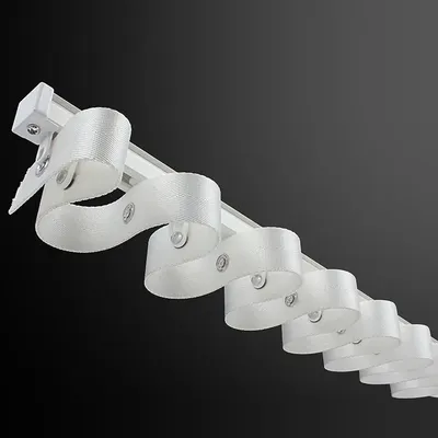 Schiene aus Aluminiumlegierung für S-förmigen Vorhang, verdickte Einzel- und Doppelschiene, seitliche Installation mit Zubehör, individuelle Größe Image
