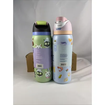 Gym & Camping Water Bottle - 32oz/24oz Insulated Tumbler with 2 Lids (Straw/Sip) for Sports/Outdoor