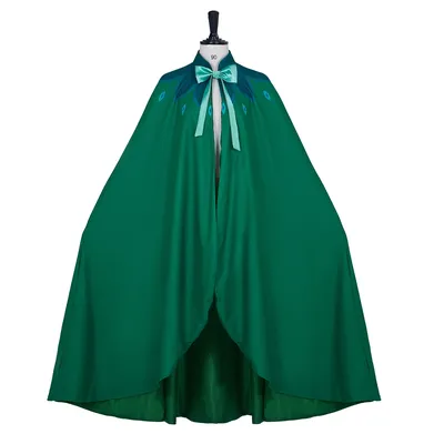 Film Anna Cosplay Kostüm Frauen Fantasia Green Queen Umhang Halloween Karneval Mittelalter Party Hexe Verkleidung Umhang Image
